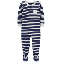 OEM new style 1-Piece Striped Snug Fit Cotton boy Footie Pajamas Baby romper